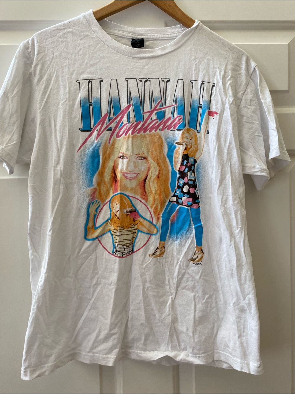 Hannah Montana T-shirt Medium White Shirt Y2K